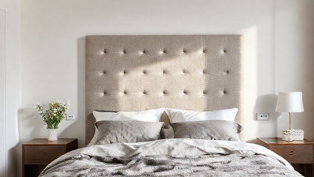 Een stoffen of gestoffeerd hoofdeinde reinigen